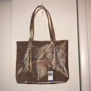 Rose gold Vera Bradley iconic tote and crossbody